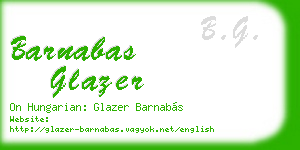 barnabas glazer business card