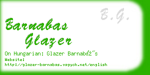 barnabas glazer business card